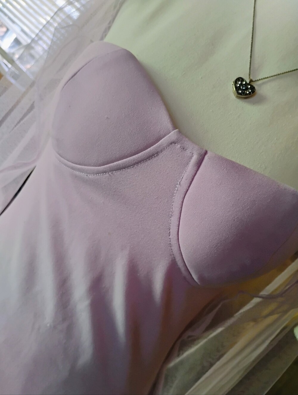 Lavender Strapless Sweetheart Bustier Dress
